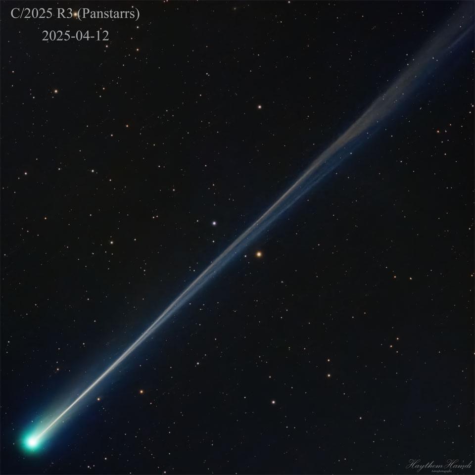 The Long Wispy Tail of Comet R3 (PanSTARRS)