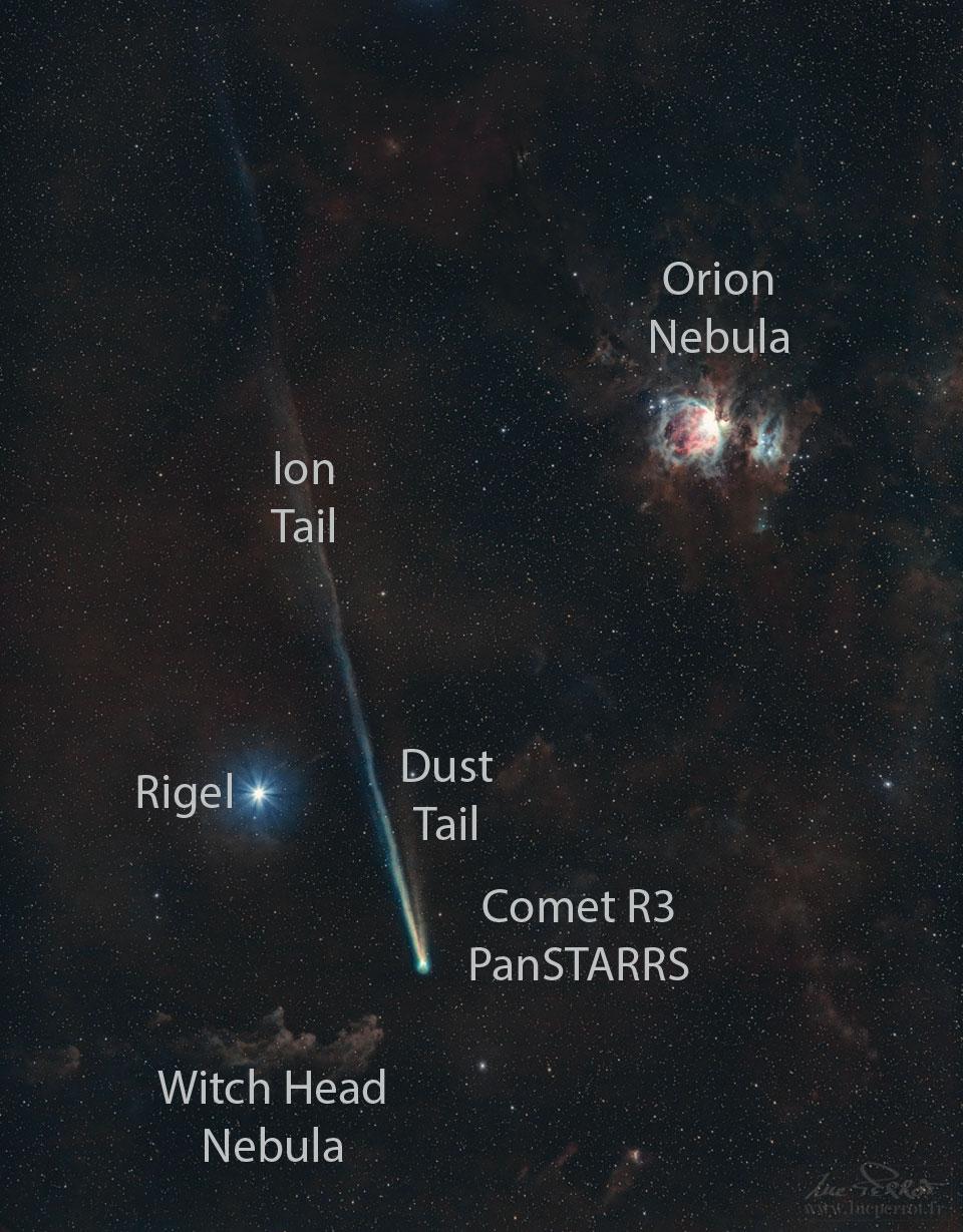 Comet R3 PanSTARRS and Orion